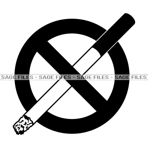 No Smoking SVG, Stop Smoking Svg, No Smoking Clipart, No Smoking Files for Cricut, No Smoking Cut Files For Silhouette, Png, Dxf