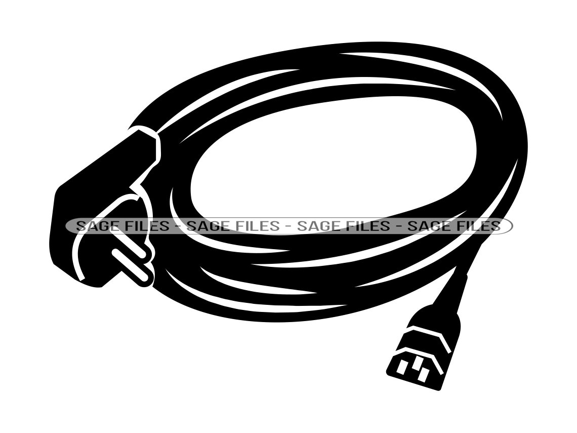 Extension Cord SVG, Extension Cord Clipart, Extension Cord Files for Cricut, Extension Cord Cut Files For Silhouette, Png, Dxf