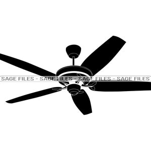 Ventilateur de plafond #2 SVG, Ventilateur de plafond SVG, Clipart de ventilateur de plafond, Fichiers de ventilateur de plafond pour Cricut, Fichiers de coupe de ventilateur de plafond pour Silhouette, Png, Dxf