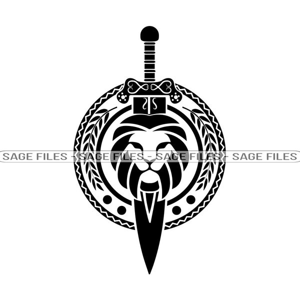 Sword and Shield #6 SVG, Armor Svg, Knight Svg, Shield Svg, Warrior Svg, Sword Clipart, Files for Cricut, Cut Files For Silhouette, Png Dxf