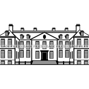 English Manor House SVG, Mansion Svg, House Svg, Home Svg, Mansion Clipart, Mansion Files for Cricut, Cut Files For Silhouette, Png, Dxf