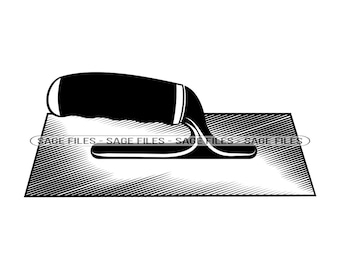 Trowel Drywall SVG, Contractor Svg, Builder Svg, Trowel Drywall Clipart, Files for Cricut, Cut Files For Silhouette, Png, Dxf