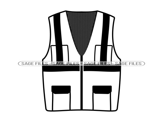 Safety Vest Svg Safety Vest Clipart Safety Vest Files For Etsy