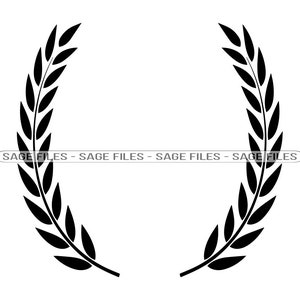 Laurel #3 SVG, Laurel Clipart, Laurel Files for Cricut, Laurel Cut Files For Silhouette, Png, Dxf