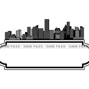 Houston Svg, Houston Skyline Svg, Houston Real Estate Svg, Houston Clipart, Houston Files for Cricut, Cut Files For Silhouette, Png, Dxf