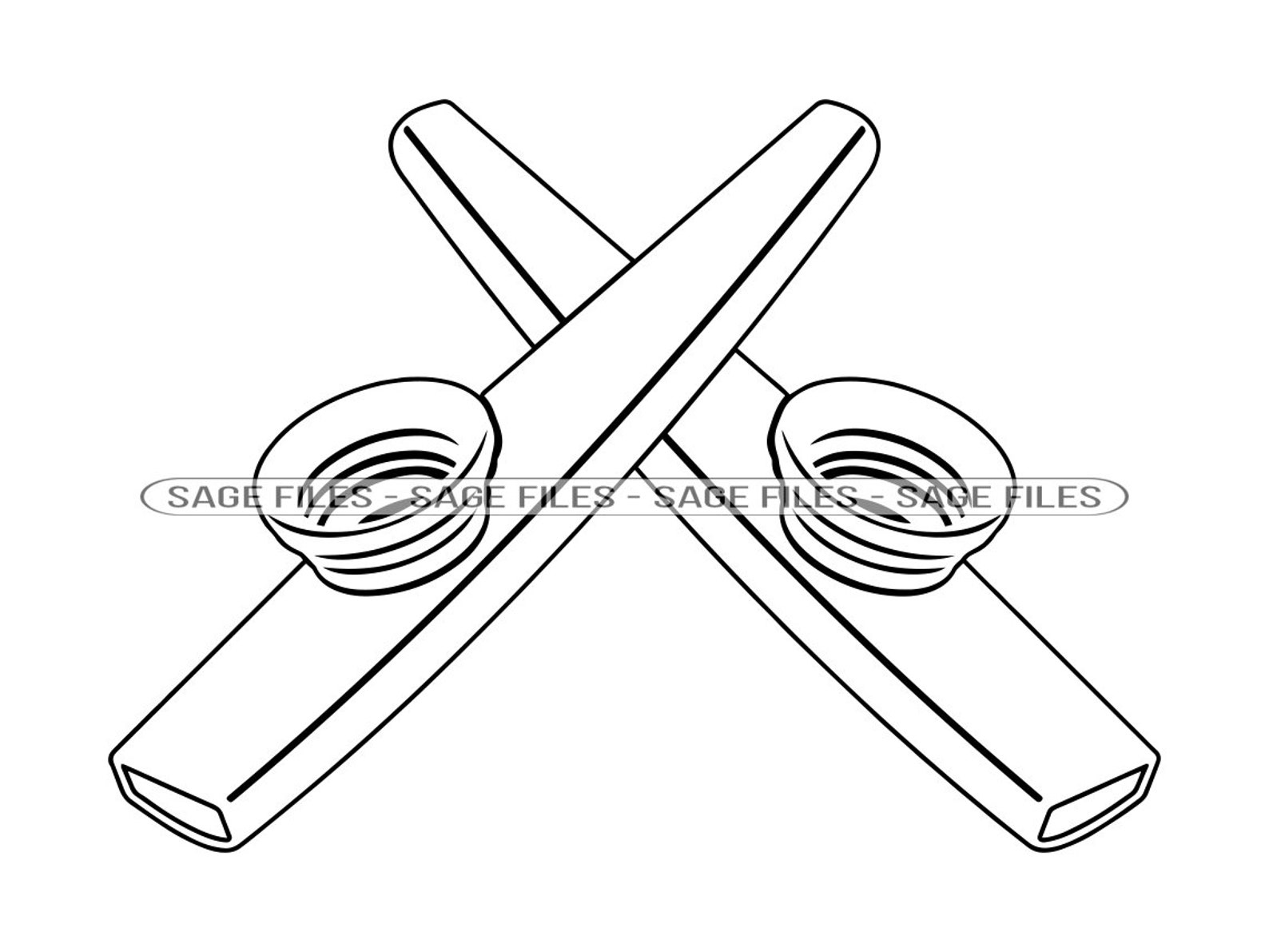 Kazoo Logo Outline SVG Kazoo Svg Kazoo Clipart Kazoo Files Etsy Canada