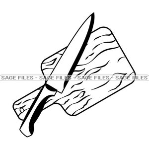 Tábua de corte e faca SVG, Cooking Svg, Cooking Clipart, Cooking Files for Cricut, Cooking Cut Files For Silhouette, Png, Dxf