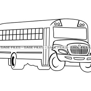 School Bus Outline SVG, School Bus SVG, School Bus Clipart, School Bus Files for Cricut, School Bus Cut Files For Silhouette, Png, Dxf