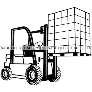 Empilhadeira #6 SVG, Empilhadeira SVG, Warehouse Svg, Empilhadeira Clipart, Arquivos de empilhadeira para Cricut, Arquivos de corte de empilhadeira para silhueta, Png, Dxf