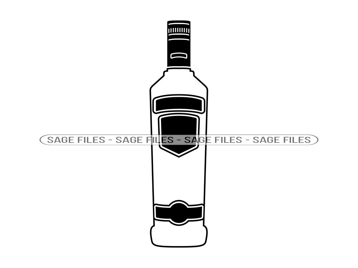 Alcohol Bottle SVG Bottle Svg Vodka Svg Alcohol Bottle Etsy Israel