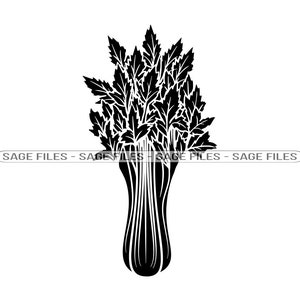 Celery #2 SVG, Celery SVG, Vegetables Svg, Celery Clipart, Celery Files for Cricut, Celery Cut Files For Silhouette, Png, Dxf