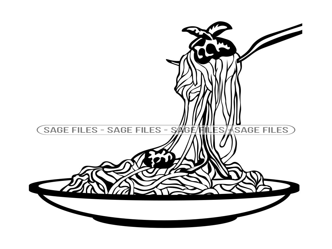 Basic Pasta Svg Spaghetti #2 SVG, Spaghetti SVG, Pasta Svg, Spaghetti Clipart ...