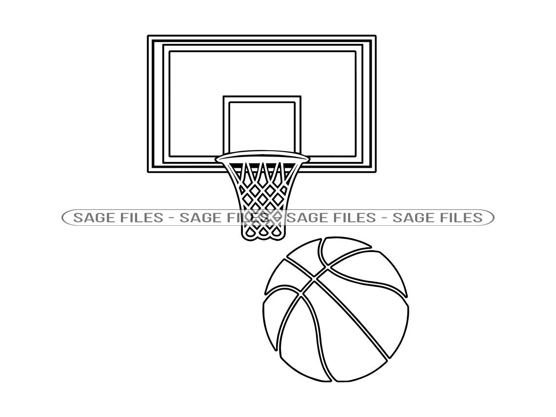 Basketball Hoop Outline