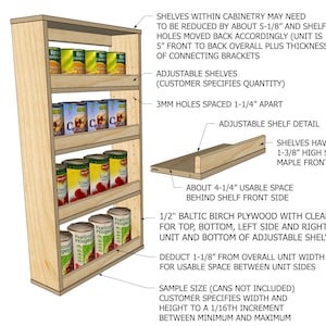Customizable Behind The Door Can Rack with Adjustable Shelves