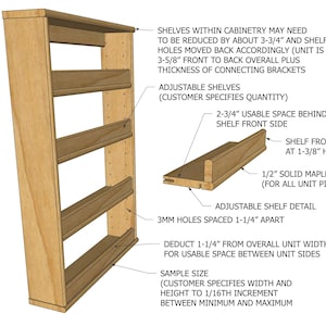 Customizable Behind The Door Spice Rack with Adjustable Shelves