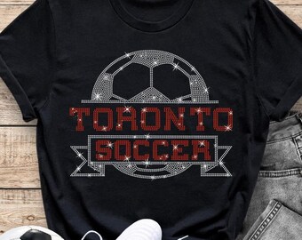 Toronto Rhinestone Soccer T-Shirt: Women's Sports Tee