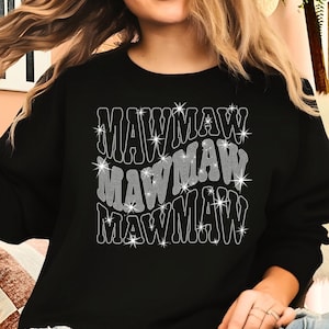 Mawmaw Rhinestone T-Shirt: Grandma Gift from Grandkids