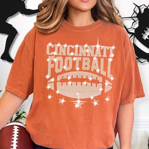 Cincinnati Rhinestone Football Shirt: Game Day Tee