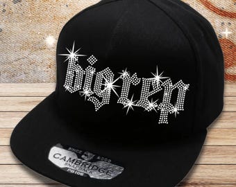 Rhinestone Snapback Hat: Big Rep Bling Concert Cap