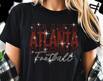 Atlanta Rhinestone Football Shirt: Sparkling Game Day Tee