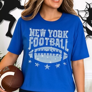 New York Rhinestone Football Shirt: Game Day Street Style