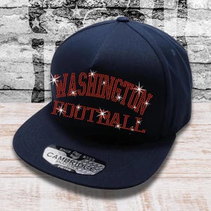 Washington Football Rhinestone Snapback: Game Day Cheer Cap