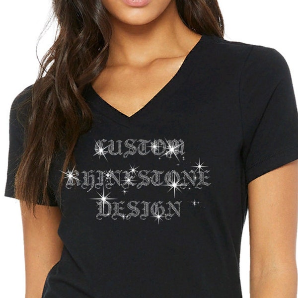 Fearless black rhinestones Tshirt main image 1