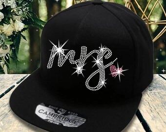 Mrs Strass Snapback Hat: Rosa Herz Braut, Junggesellinnenabschied