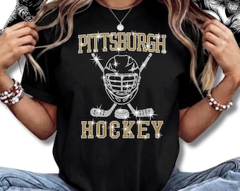 Pittsburgh Hockey Rhinestone Shirt: Game Day Bling Apparel
