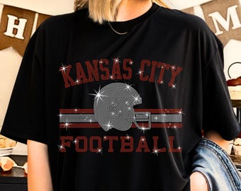 Kansas City Football Rhinestone T-Shirt: Game Day Apparel