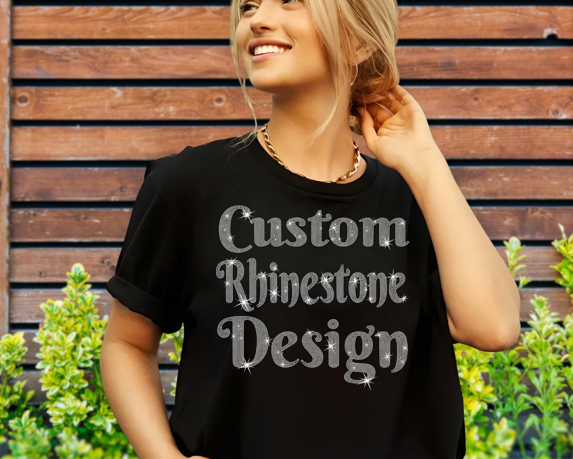 Custom rhinestone t shirts hotsell