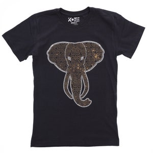 Rhinestone Elephant T-Shirt: Mandala Style Wildlife Tee