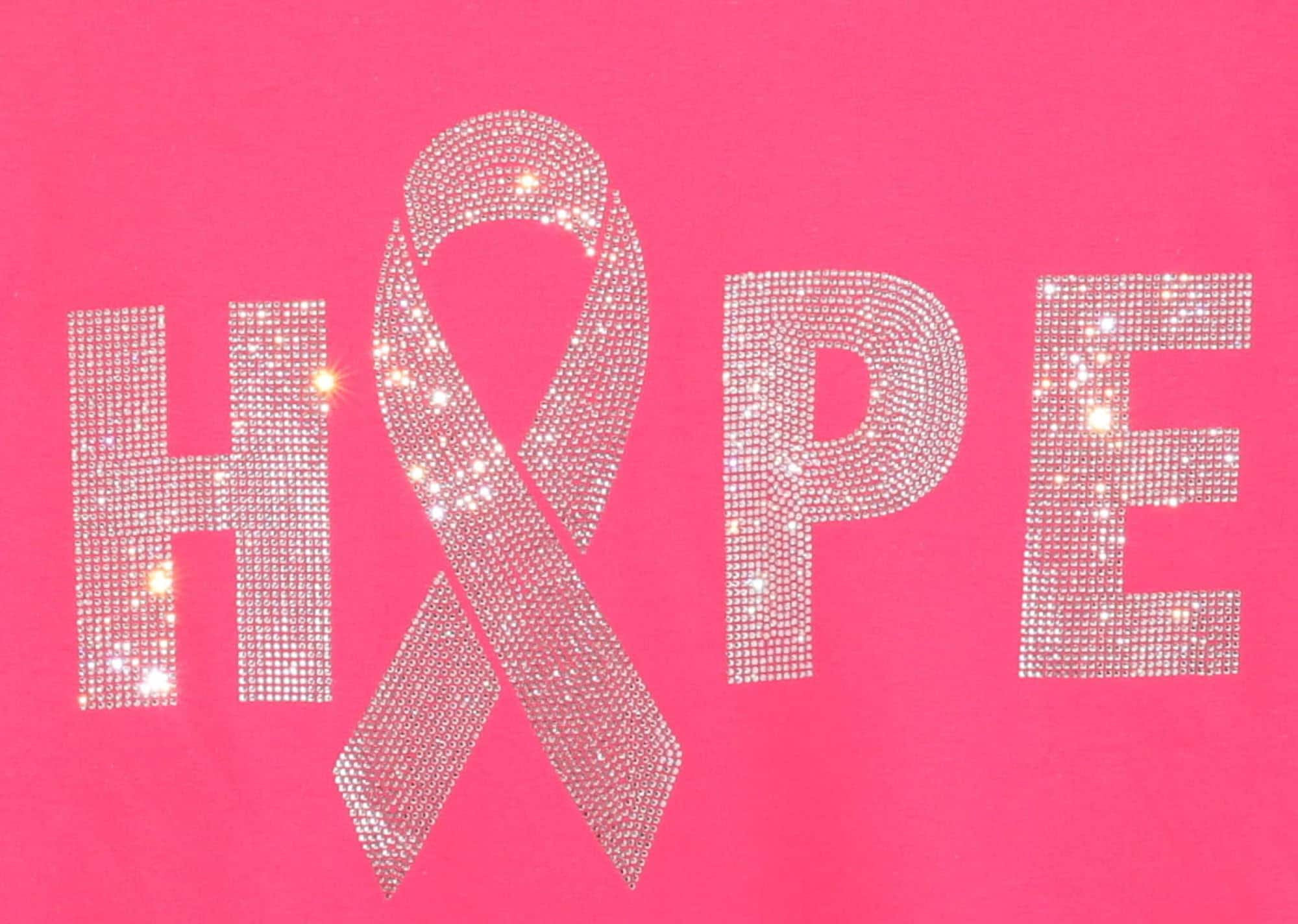 Cancer Awareness Hope Rhinestone Bling Bling Short Sleeve T-shirt - Etsy