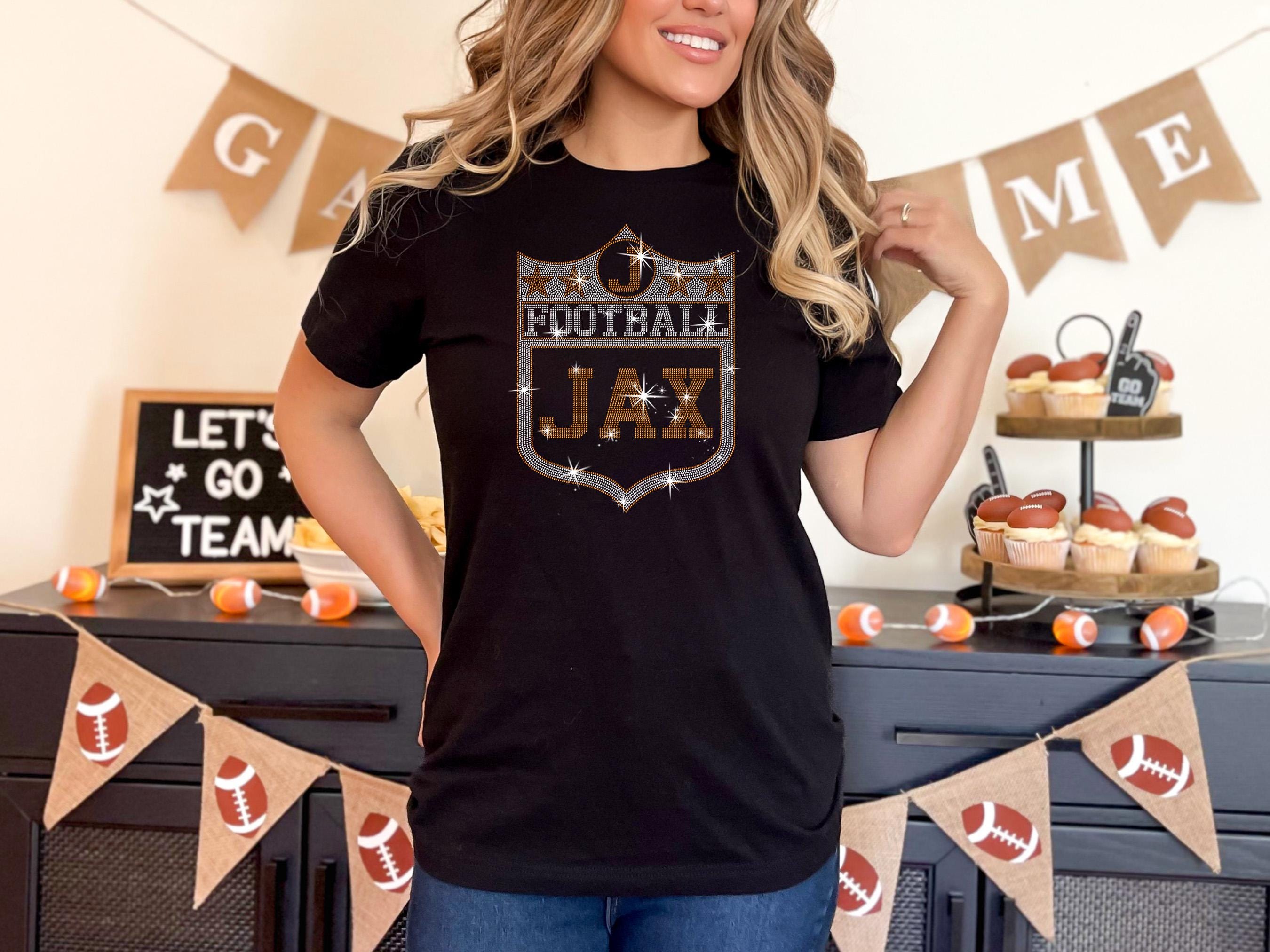 Jacksonville Rhinestone Football Shirt: Vintage Style Sweatshirt