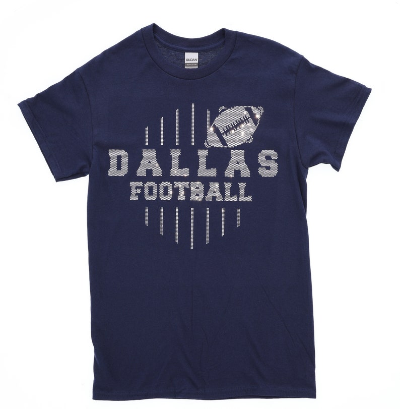 Dallas Football Rhinestone T-shirt: Game Day Bling Tee - Etsy