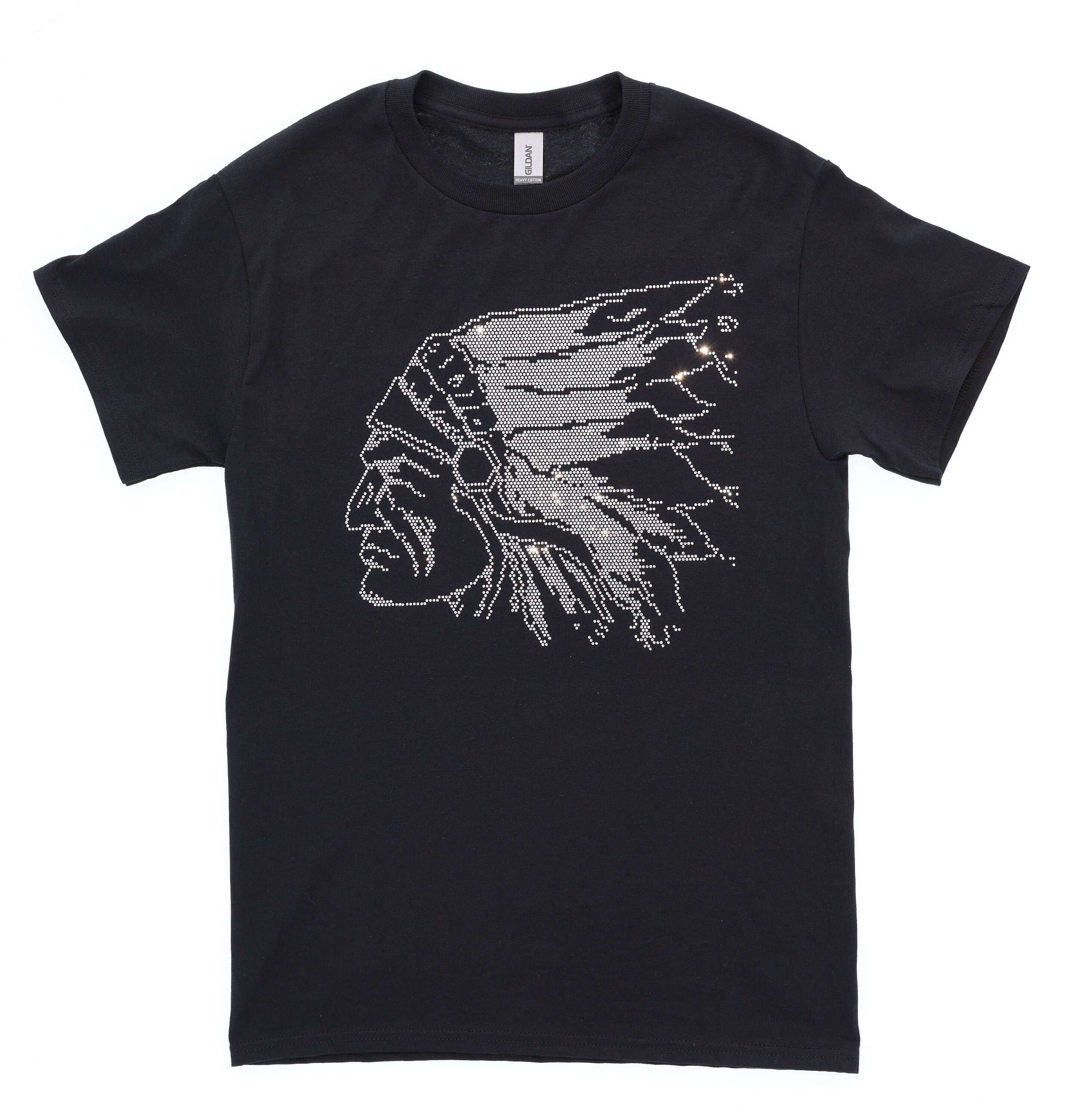 Native Indian Rhinestone Bling T-shirt, Indian Chief Shirt, Tribal 