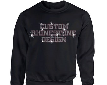 Custom Design Rhinestone Bling Bling Sweaters and Sweatshirts