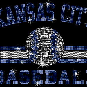 Camiseta de béisbol de Kansas City con diamantes de imitación: Ropa para animar al equipo. imagen 2