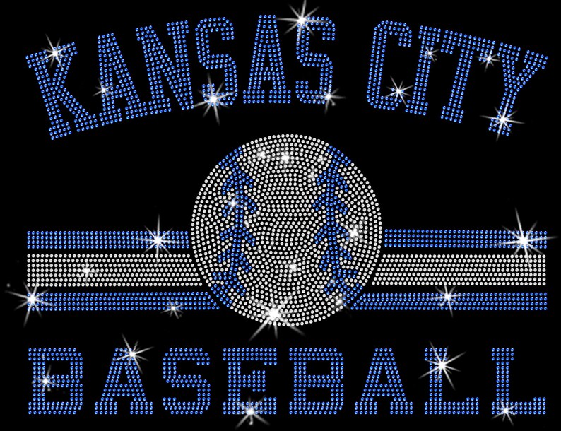 Camiseta de béisbol de Kansas City con diamantes de imitación: Ropa para animar al equipo. imagen 2