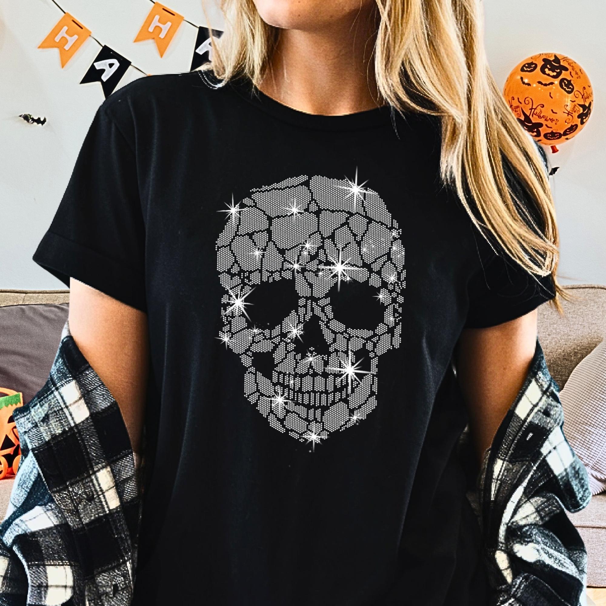 【GRANCY】Skull Rhinestone Design T-shirt GRANCY】Skull Rhinestone Design T-shirt / スカルライン