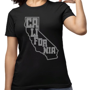 California Adventure T-Shirt, California Shirt, California Tropical Tee, Rhinestone Tee, Cali Shirt, Californian Shirt, Bling Bling Tee