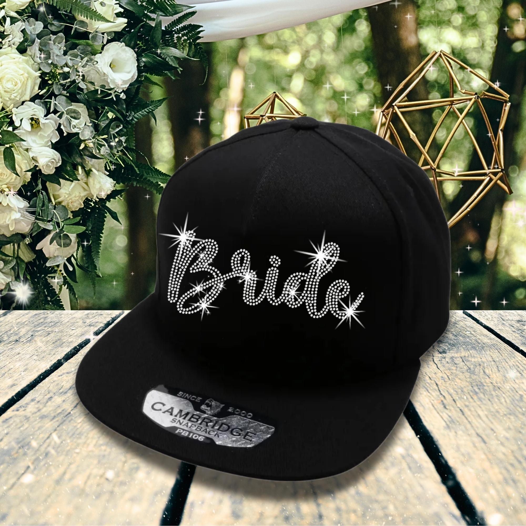 Bridal Bling Hats-Bachlorette Hats-Swarovski Hats Sylet Bride Rhinestone Cowboy Hat, Bling Cowgirl Hat (White  main image 3