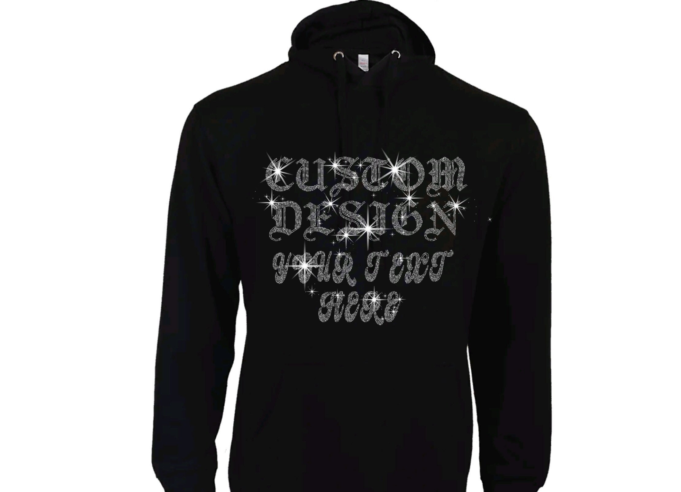 Custom store bedazzled hoodies