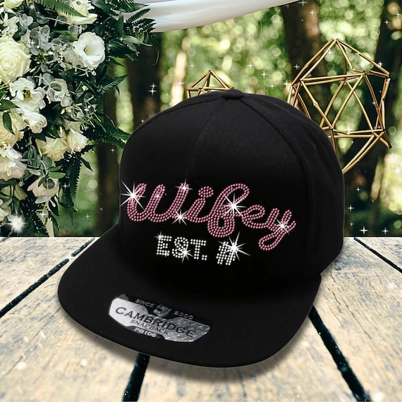 Personalized Rhinestone Wifey Est. Snapback Hat: Bridal  display picture 2