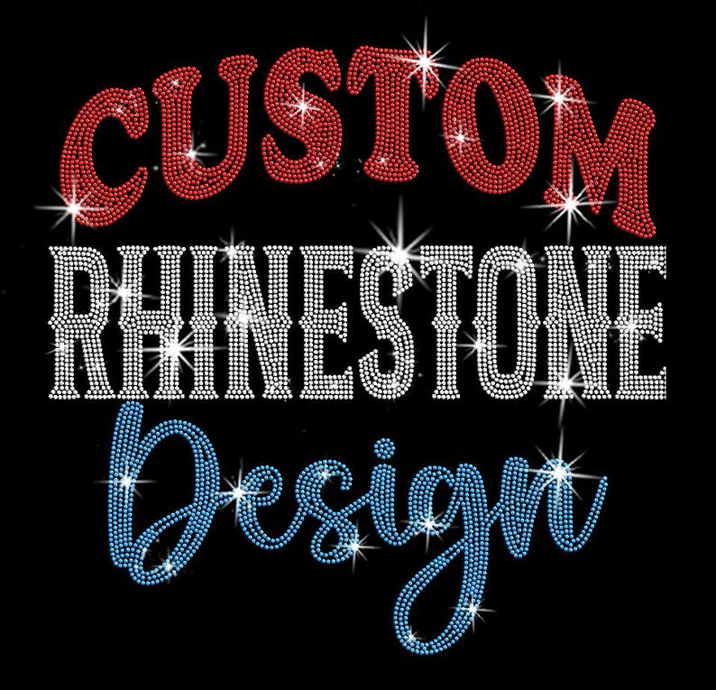 Custom Rhinestone Long Sleeve Shirt: Personalized Long Sleeve Sparkle ...