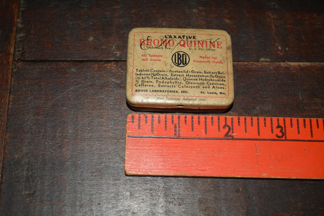 Vintage Bromo Quinine Laxative Tin Etsy