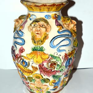 Antique Italian Art Pottery Vase
