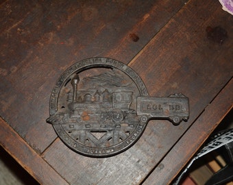 Vintage Virginia metal crafters Iron Trivet ACL Railroad