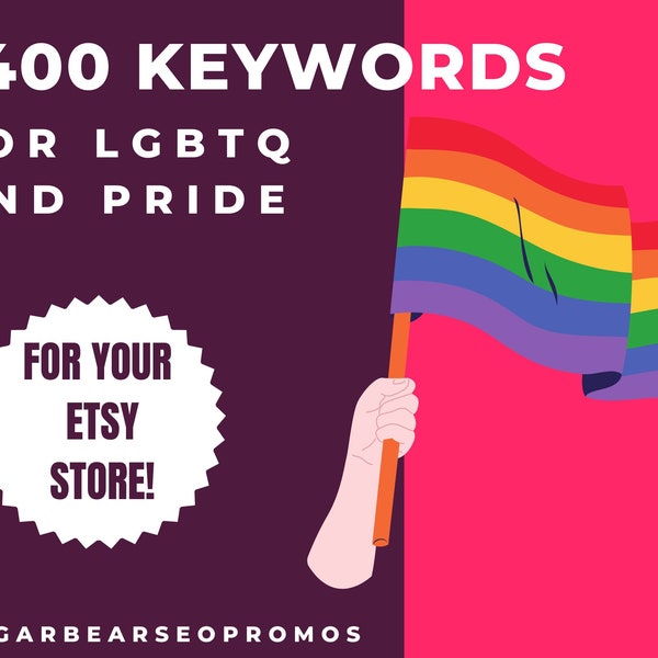 Etsy keywords for LGBTQ Pride - Etsy SEO help and keyword research - Best tags and titles in 2023 to grow your business