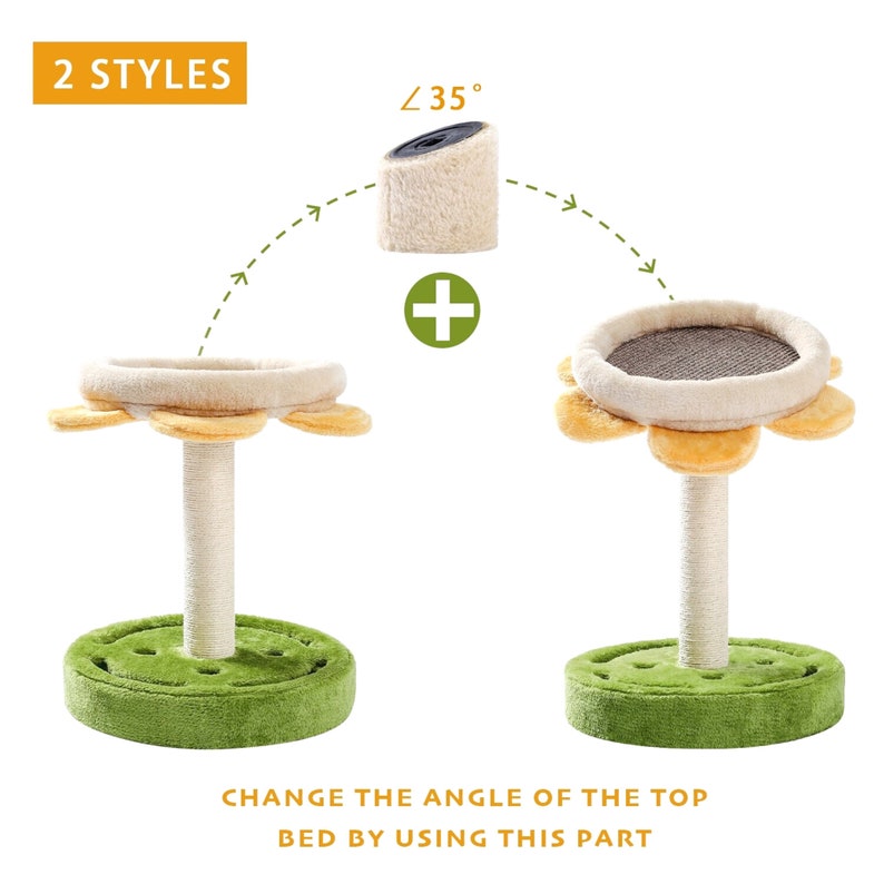 Cat Tree Scratcher Sunflower Cat Climbing Tree Scratching Post Etsy